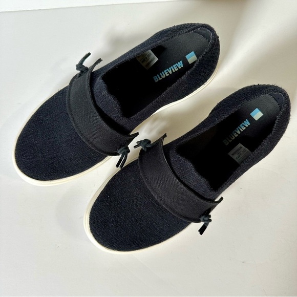 Blueview Pacific Eco-Friendly Plastic-Free Slip-On Sneaker Pitch Black 8 Womens - Picture 3 of 10